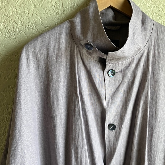 Eskandar boxy cape/coat linen - Picture 9 of 11